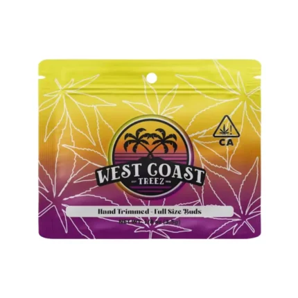 West Coast Treez Gelato 41 Smallz 3.5g premium hybrid cannabis flower with sweet dessert flavors