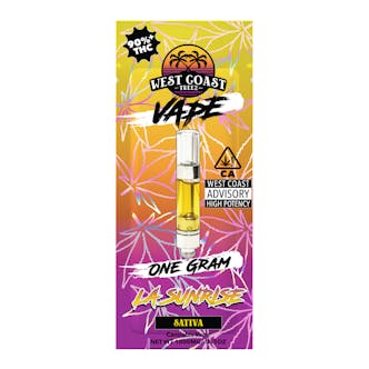 LA Sunrise 1g sativa vape cartridge with citrus terpene profile