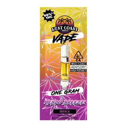 Mendo Breeze vape cartridge 1g indica cannabis oil cartridge