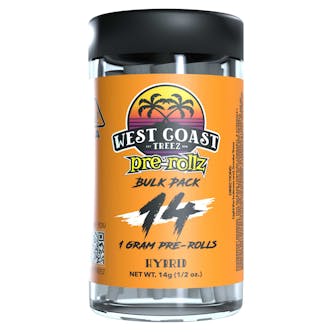West Coast Treez Tahoe Vibes Hybrid pre-rolls 14-pack jar