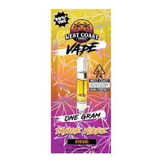 Tahoe Vibez 1g hybrid vape cartridge with balanced effects and terpene profile