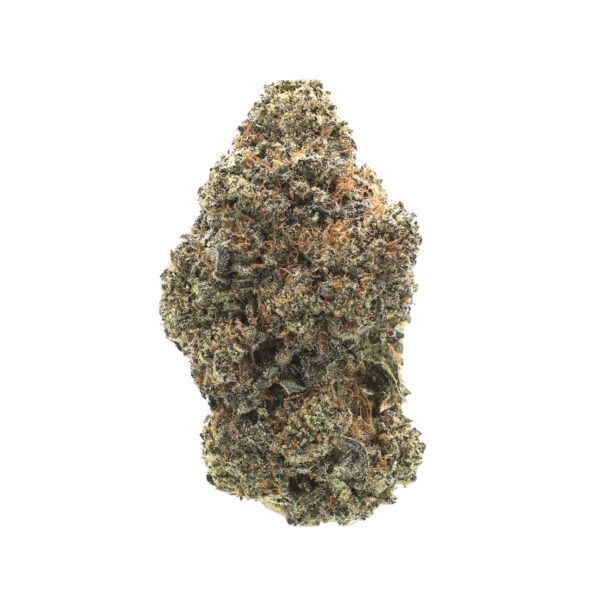 Presidential Kush cannabis flower — dense trichome-coated indica hybrid buds