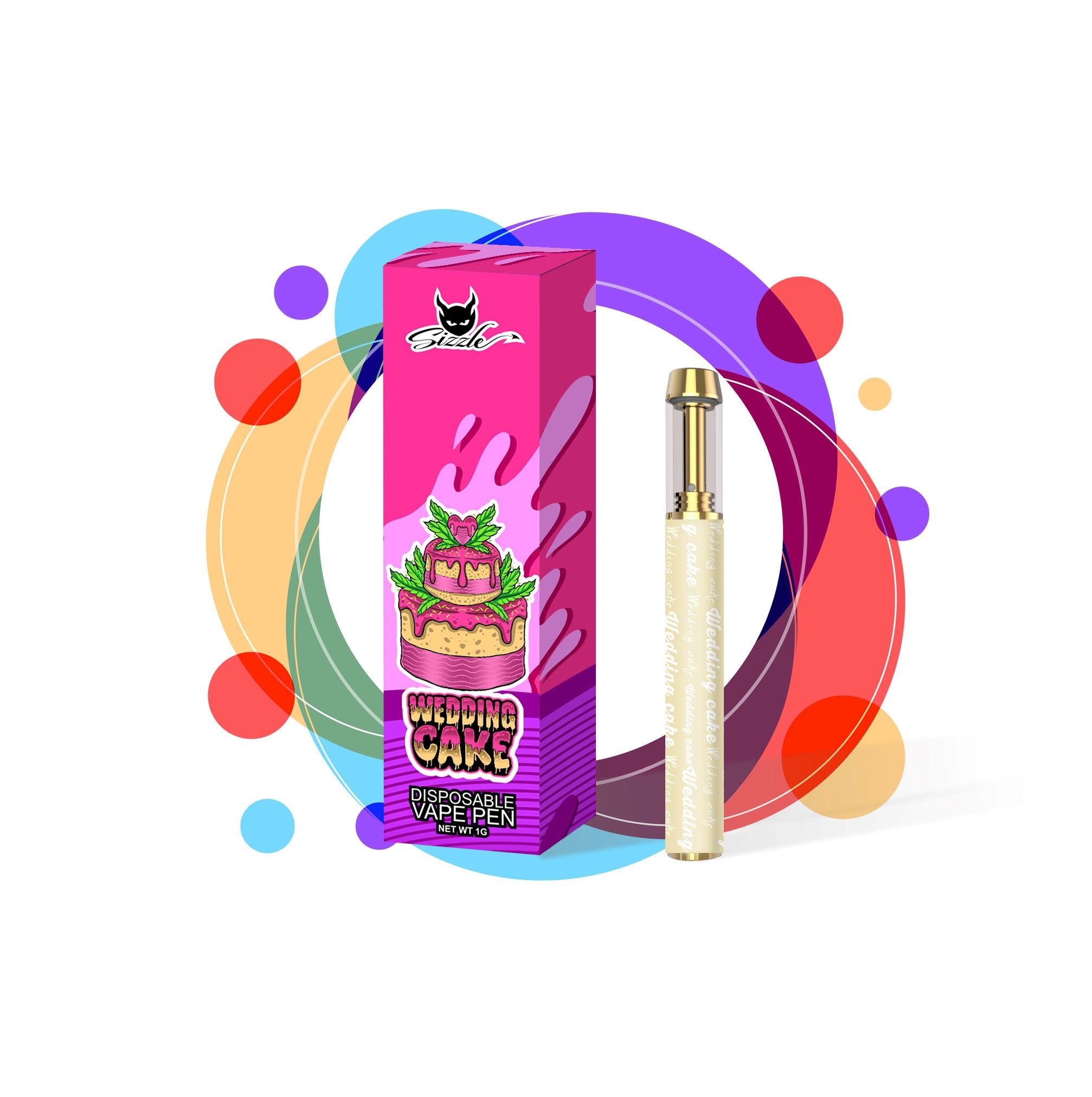 Wedding Cake wax pen 0.5g and 1g hybrid THC concentrate cartridge